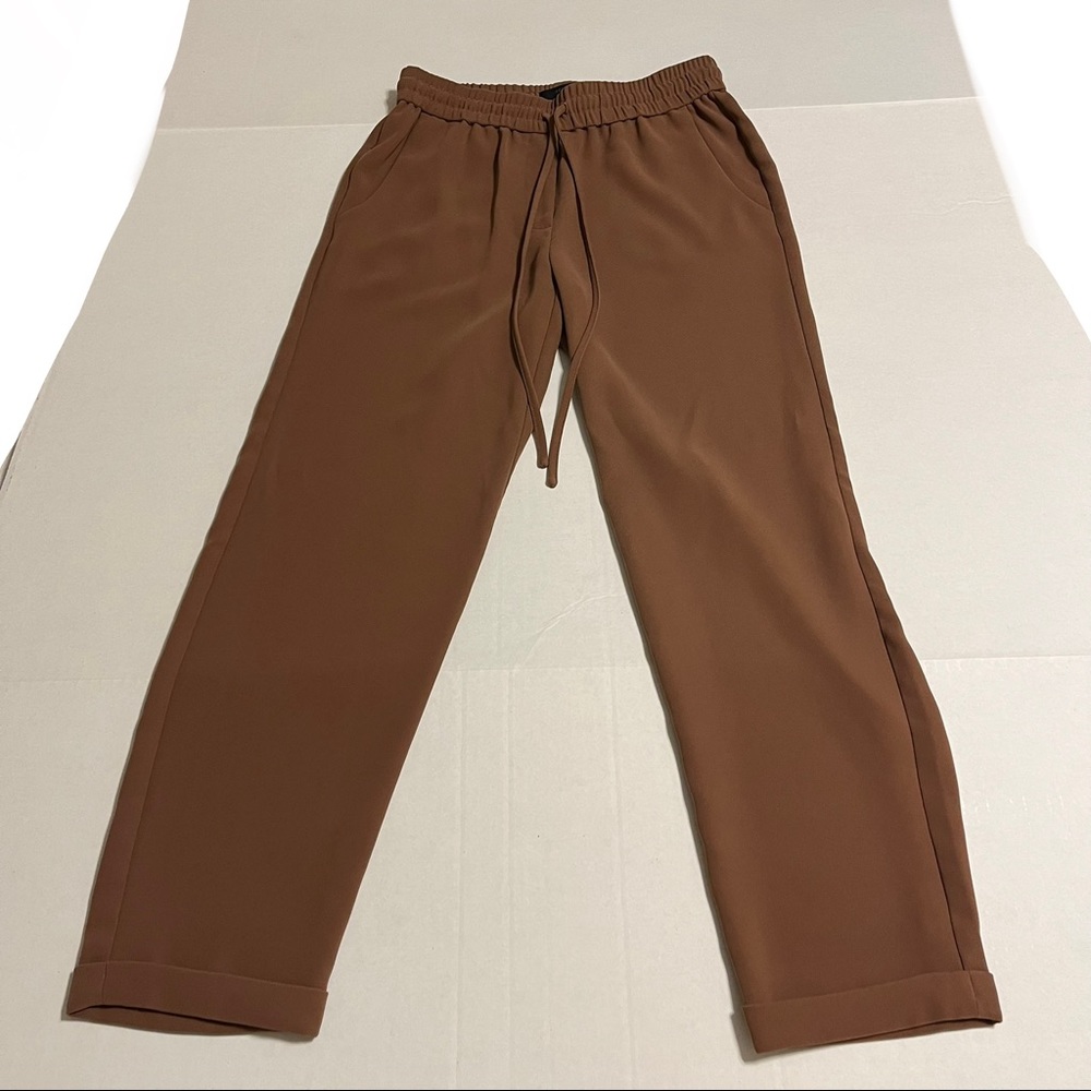 J. Crew women’s drawstring pants, 00, brown